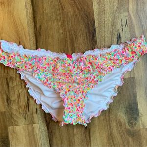 Victoria’s Secret Lettuce Hem Ruched Bikini Bottom